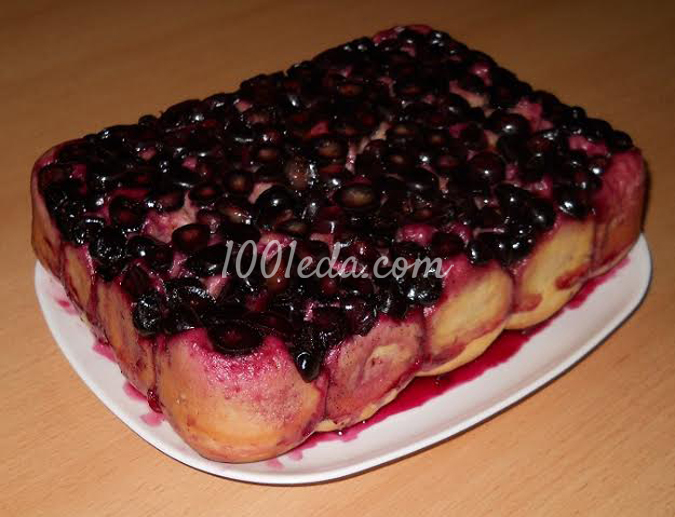 Дрожжевой пирог-перевертыш с виноградом в желе: рецепт с пошаговым фото