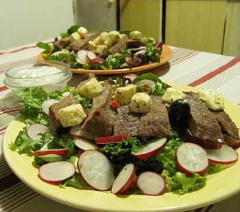 Рецепт салата из шашлыка 