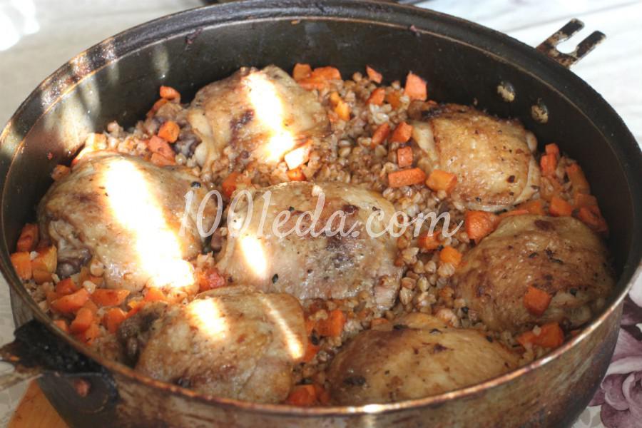 Гречневая каша с морковью и куриными бедрами в духовке: рецепт с пошаговым фото