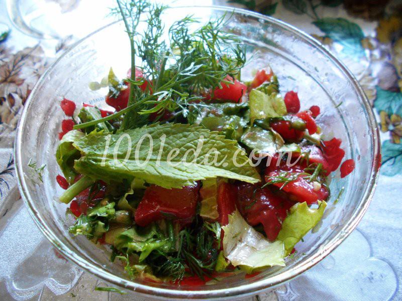 Салат из любимых травок с заливкой: пошаговое фото - Шаг №7
