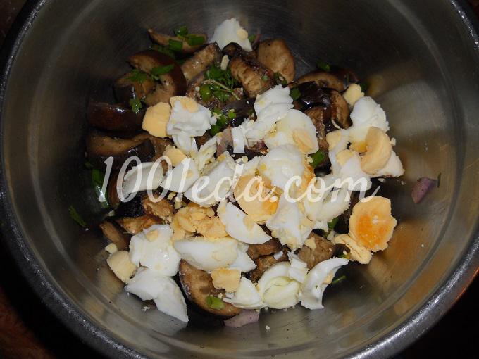 Салат из запеченных баклажан с кукурузой: рецепт с пошаговым фото - Шаг №5